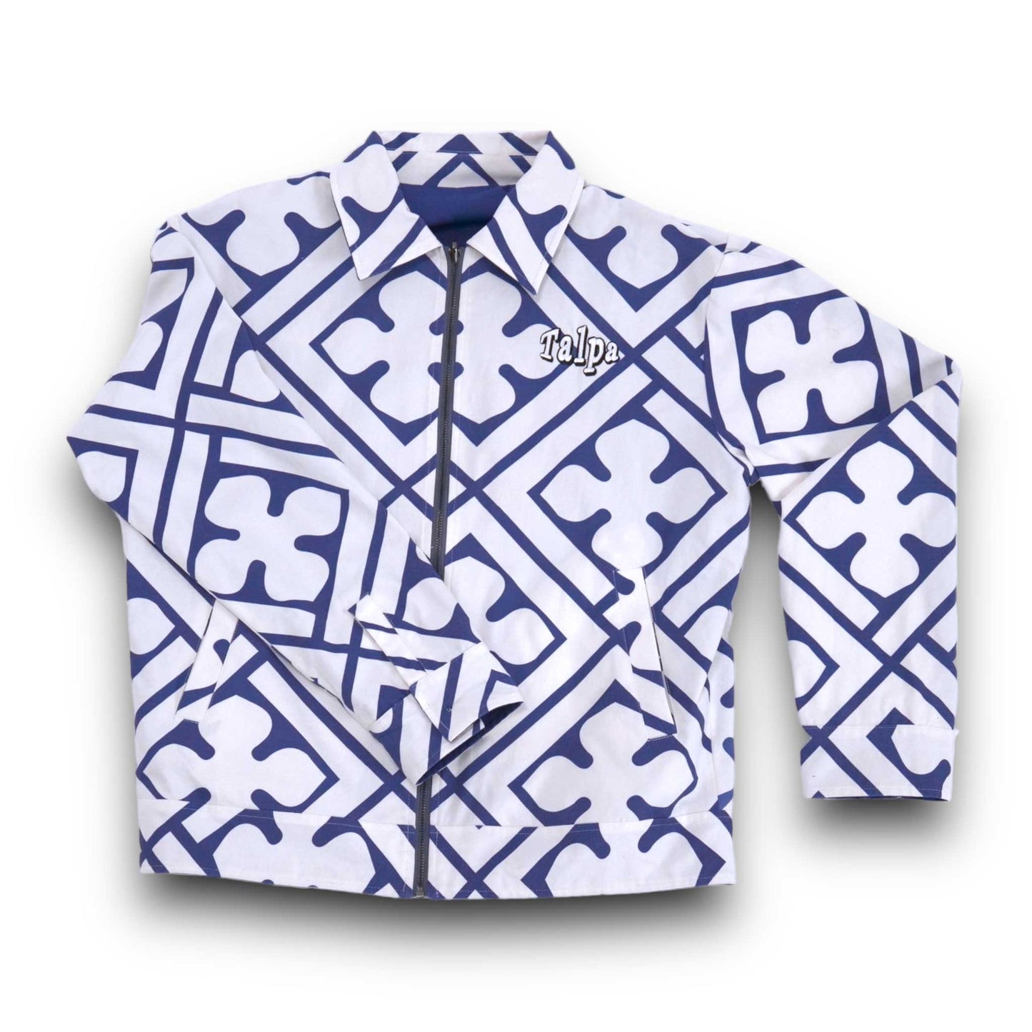 REVERSIBLE BLUE AND WHITE JACKET