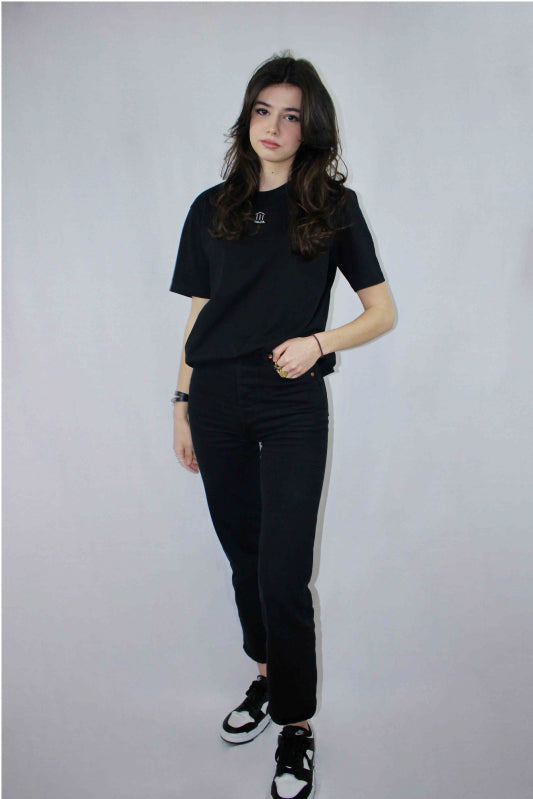 Simple black tee