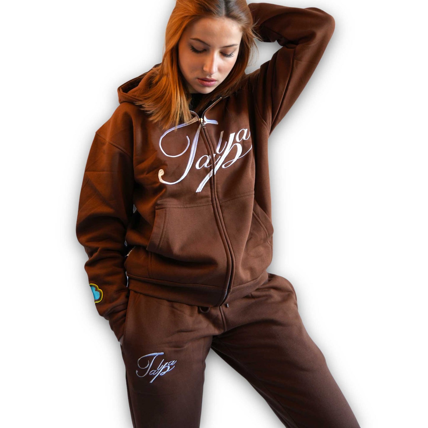 Brown zip hoodie