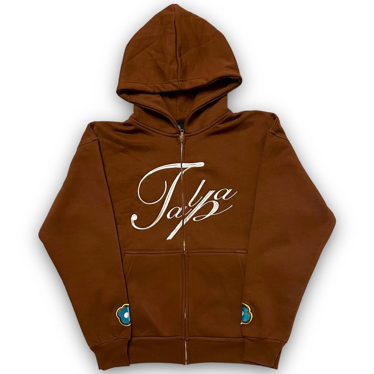 Brown zip hoodie – Talpa marque de vêtements française