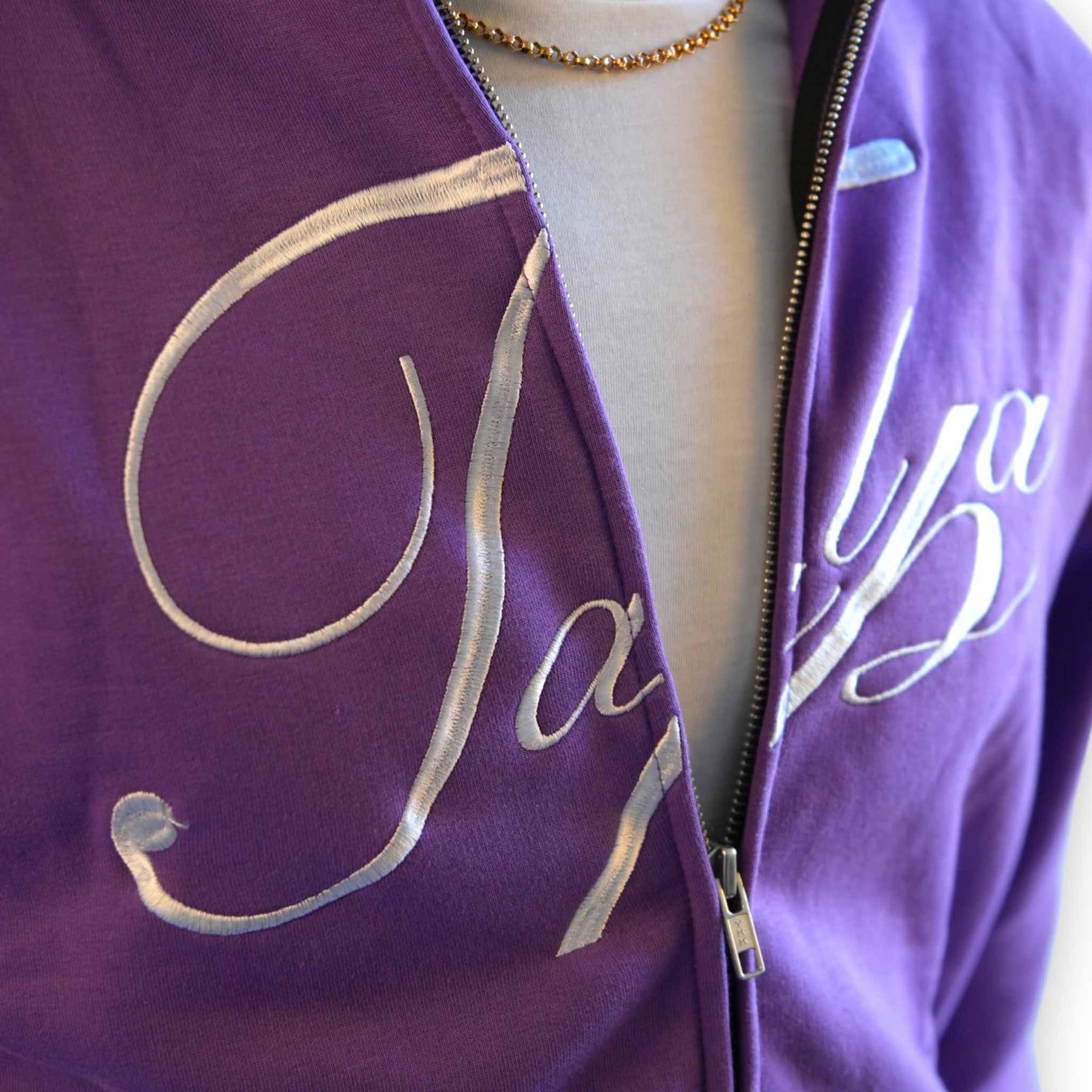 Purple zip hoodie